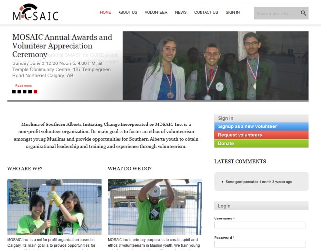 MOSAIC Inc. – Calgary CiviCRM Drupal Web Design